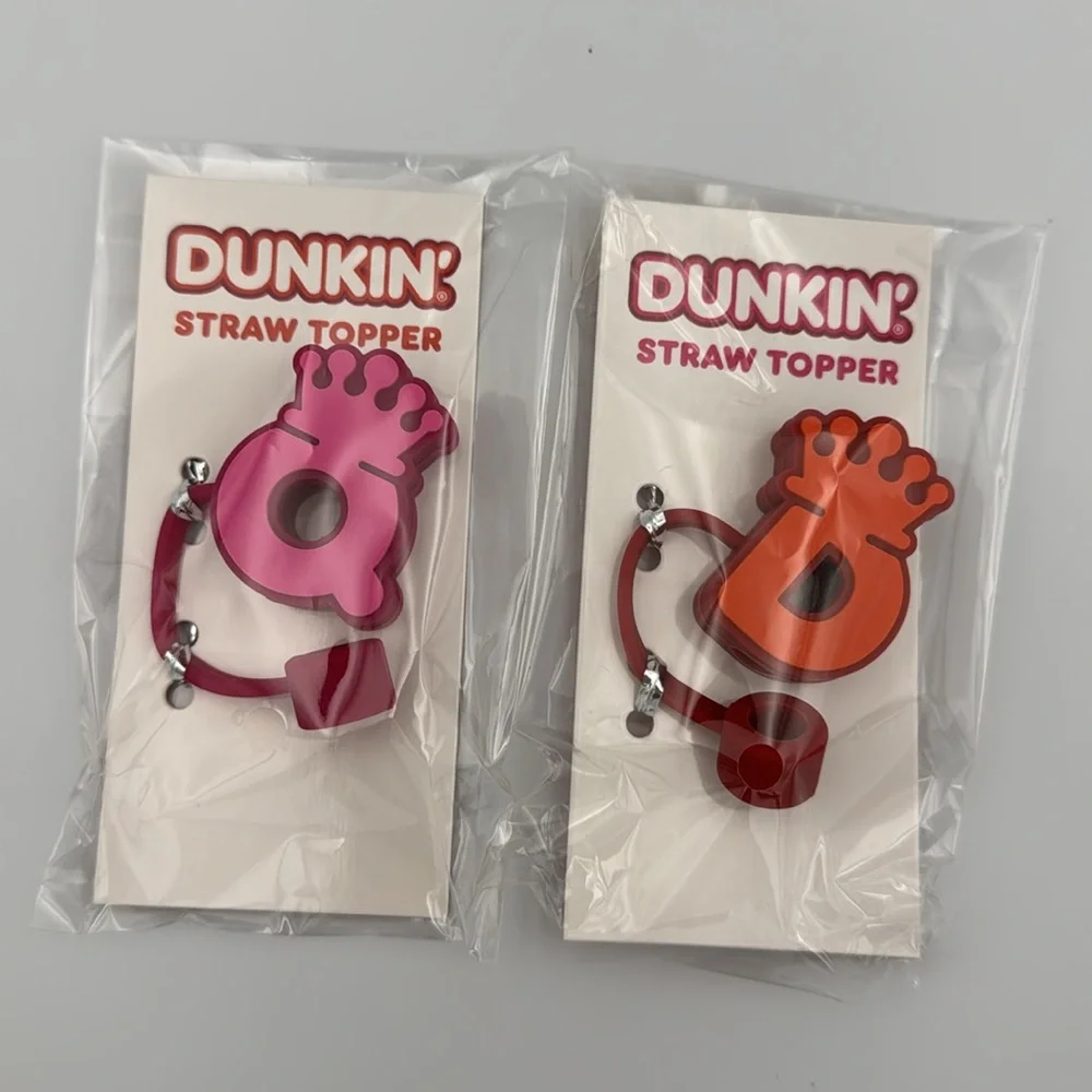 Dunkin DunKings & DunQueens Straw Topper Set‎ Limited Edition NWT